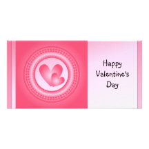 Corazones lindos del rosa y blancos plantilla para tarjeta de foto