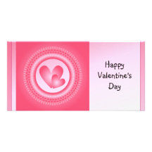 Corazones lindos del rosa y blancos tarjetas fotograficas 