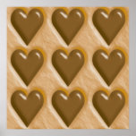 Corazones - mantequilla de cacahuete del chocolate poster