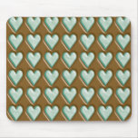 Corazones - menta del chocolate alfombrillas de ratón