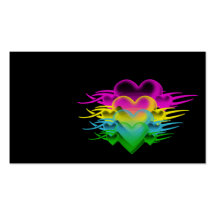 corazones mezclados plantilla de tarjeta de negocio