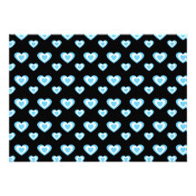 Corazones negros y azules invitacion personalizada