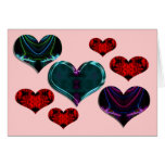 Corazones oscuros tarjetas