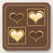Corazones - práctico de costa elegante del corcho  posavasos de bebidas