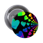 Corazones retros del arco iris del estilo de los a pins