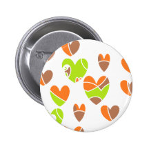 Corazones retros pin