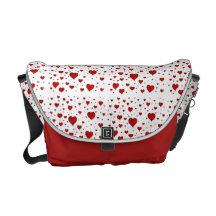 Corazones rojos bolsas messenger