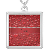 Corazones rojos conocidos personalizados joyería