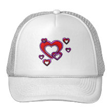 Corazones (rojos) gorro de camionero