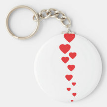 corazones rojos que vuelan al icono del cielo llaveros personalizados
