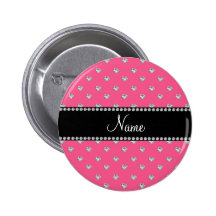 Corazones rosados conocidos personalizados del dia pin