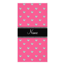 Corazones rosados conocidos personalizados del dia tarjetas fotograficas 