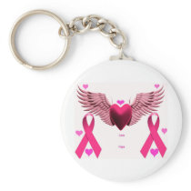 Corazones rosados de la cinta llaveros