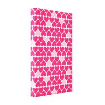 Corazones rosados preciosos impresión de lienzo