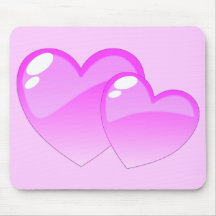 Corazones rosados tapetes de ratones