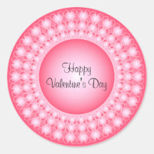 Corazones rosados y blancos etiquetas  