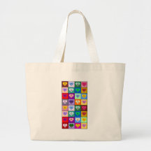 Corazones sonrientes multicolores bolsas