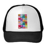 Corazones sonrientes multicolores gorras