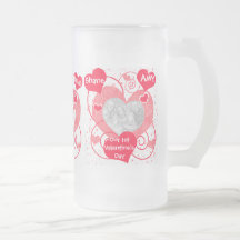 Corazones taza de encargo de la foto del amor de l