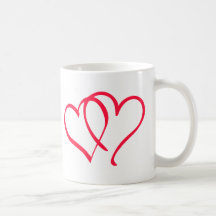 corazones tazas