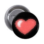 Corazones tejados del mosaico (rosa) pin