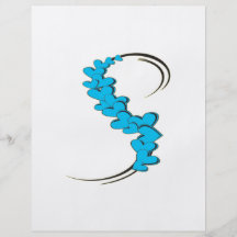 Corazones tribales del azul de la cinta tarjeton