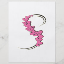 Corazones tribales del rosa de la cinta tarjetones