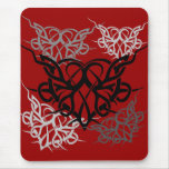 Corazones tribales Mousepad Tapetes De Raton