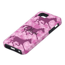 corazones y caballos iPhone 5 funda