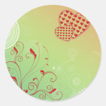 Corazones y círculos pegatinas  