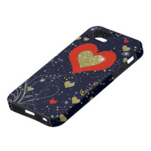corazones y estrellas iPhone 5 carcasas