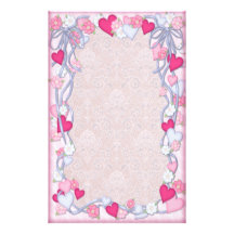 Corazones y romance de la cinta papeleria personalizada