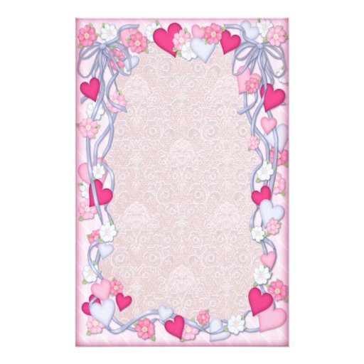 Corazones y romance de la cinta papeleria personalizada