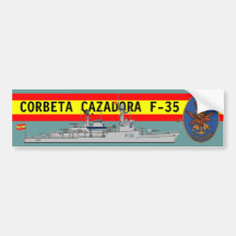 CORBETA CAZADORA F-35 PEGATINA DE PARACHOQUE