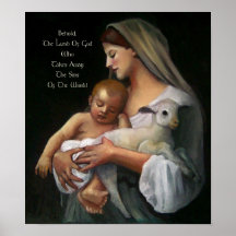 Cordero de dios: Mi copia de la pintura de Bougeur Posters