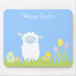 Cordero lindo de Pascua con los huevos Mousepad Tapete De Ratón