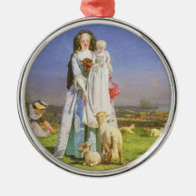 Corderos bonitos del Baa por Ford Madox Brown Adornos De Navidad