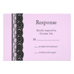 Cordón francés negro RSVP Invitaciones Personalizada