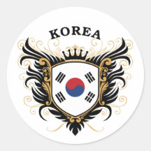 Corea Pegatina Redonda