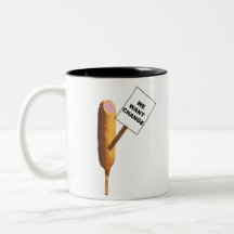 Corndogs para el cambio tazas de café