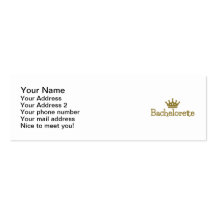 Corona de Bachelorette Tarjeta De Negocio
