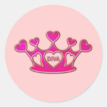 CORONA DE LA DIVA PEGATINAS  