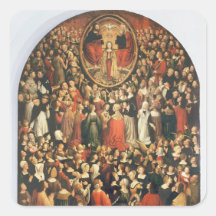 Coronación de la Virgen, 1513 (aceite en el panel) Etiqueta