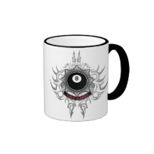 Corredor de la tabla de 8 bolas - rojo taza