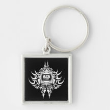 Corredor de la tabla de APA blanco y negro Llavero Personalizado