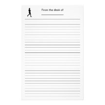 Corredor femenino negro Statiionery de la silueta Papelería De Diseño