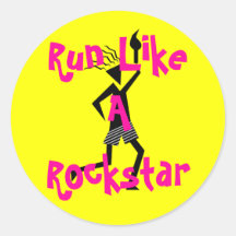 corredor, funcionamiento como un Rockstar Etiqueta