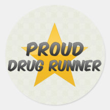 Corredor orgulloso de la droga pegatina