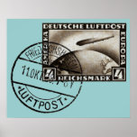 Correo aéreo 1928 del zepelín poster