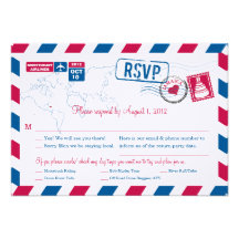 Correo aéreo de JAMAICA que casa RSVP Anuncios